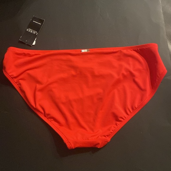 Ralph Lauren Red Swimsuit Bottom, XL NWT; Shade & Shore Ribbed Red Top 38DD NWOT - Picture 4 of 7